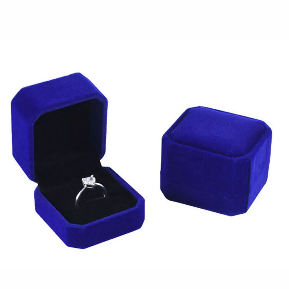 Luxury Gift Packaging Box Earring Storage Velvet Square Earring Display Case Box Storage Organizer Ring Box Jewelry Box