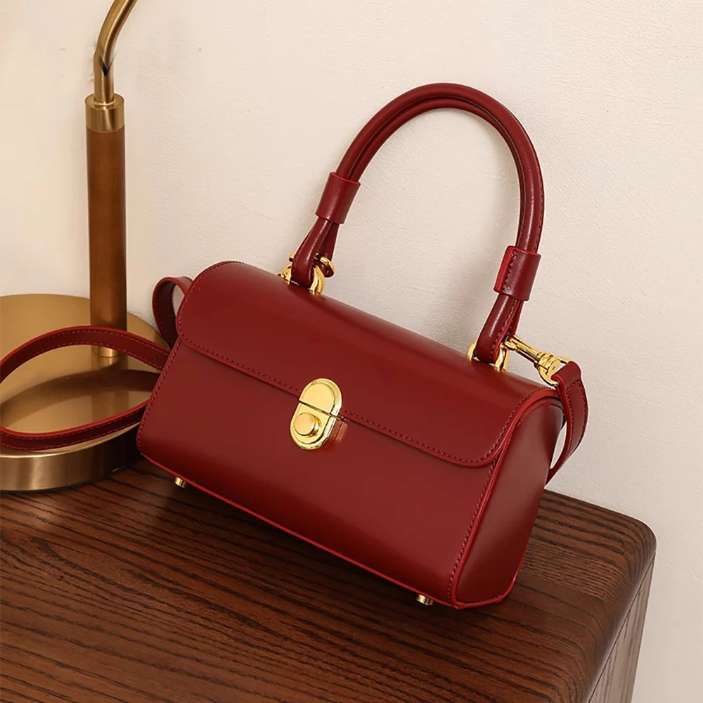 Burgundy Luxury Bridal Handbags High Quality Large Capacity Wedding Bag Temperament Elegant Women's Versatile Shoulder Bags