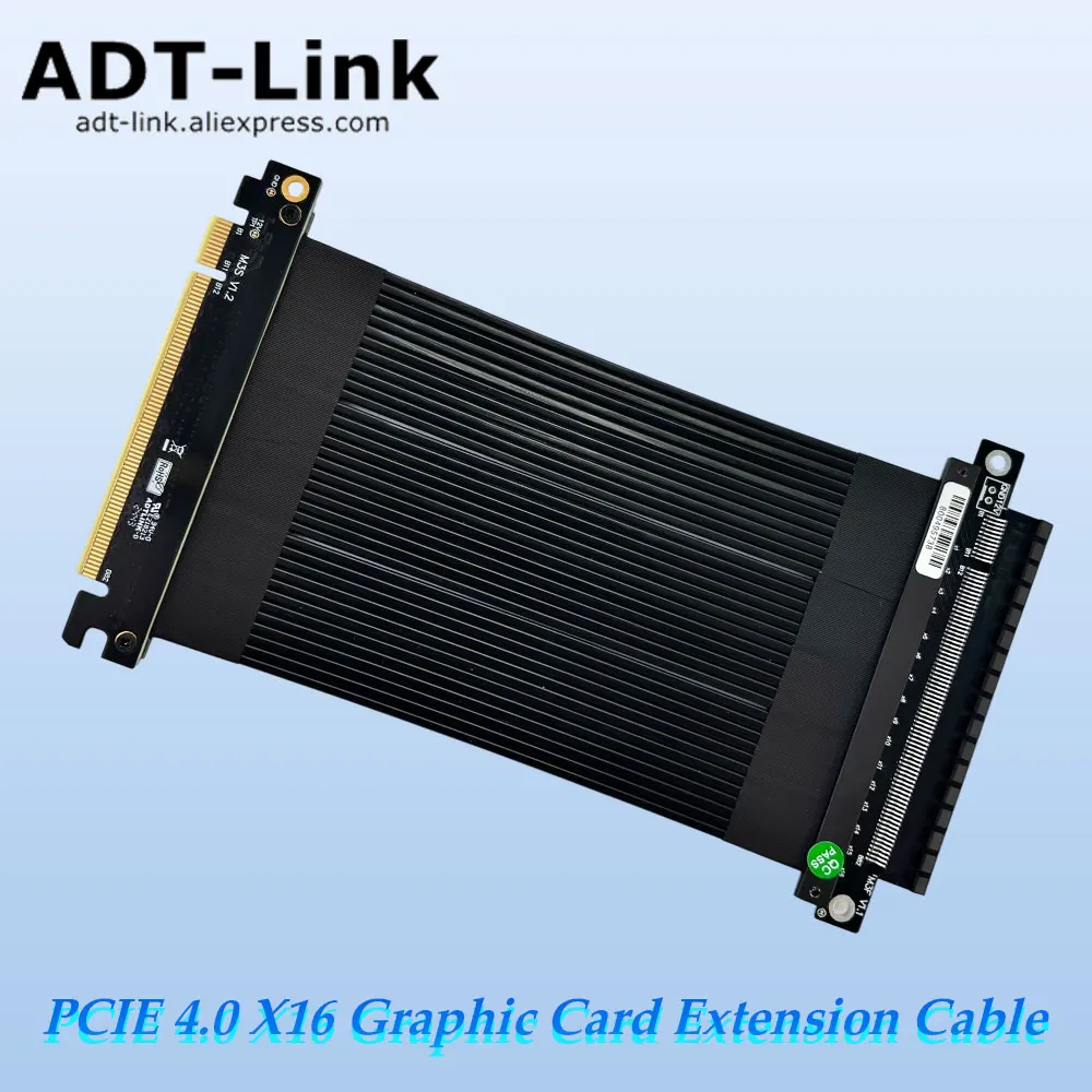 ADT-Link PCIE 4.0 X16 Extension Cablefor Video Card ATX CASE GPU PCI Express 16X 4.0 GEN4 Shielded Riser Adapter Extender