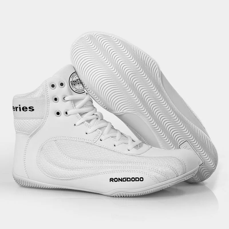Classic Brand Comfortable Breath Wrestling Shoe Top Quality Wearable Boxing Fighting Boots Designer Mid-Top Gym Training Shoe