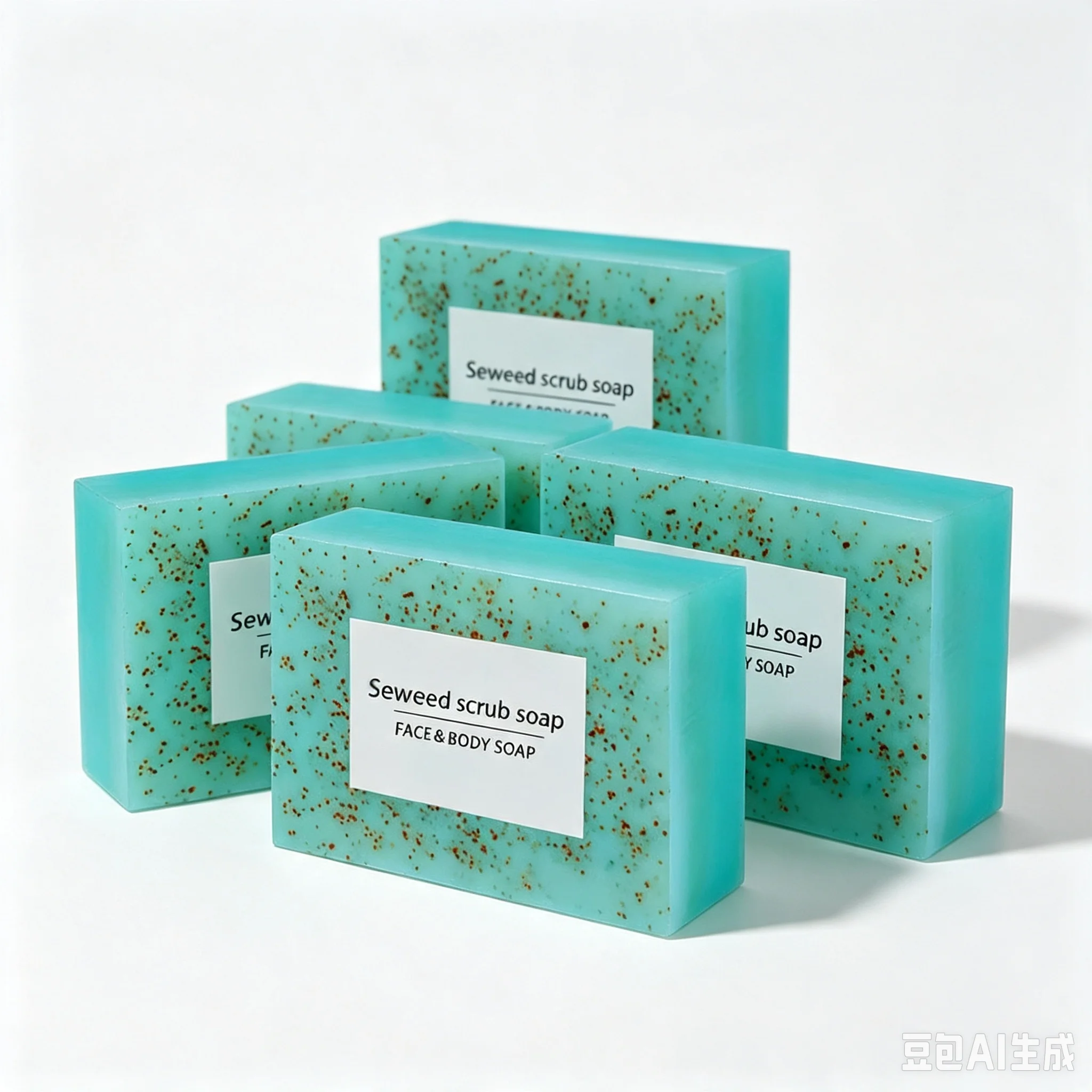 Seaweed Scrub Soap Gentle Physical Exfoliating Face Body Cleansing Soap Anti-Acne Moisturizing Cleansing Bar Skin Care Bath Soap