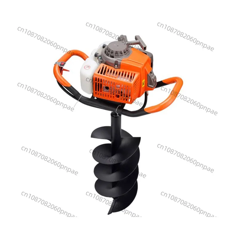 98CC 2 Stroke Post Hole Digger 5.2kw Ground Drill for Fence Guardrail Railing Installation Farm Garden Use