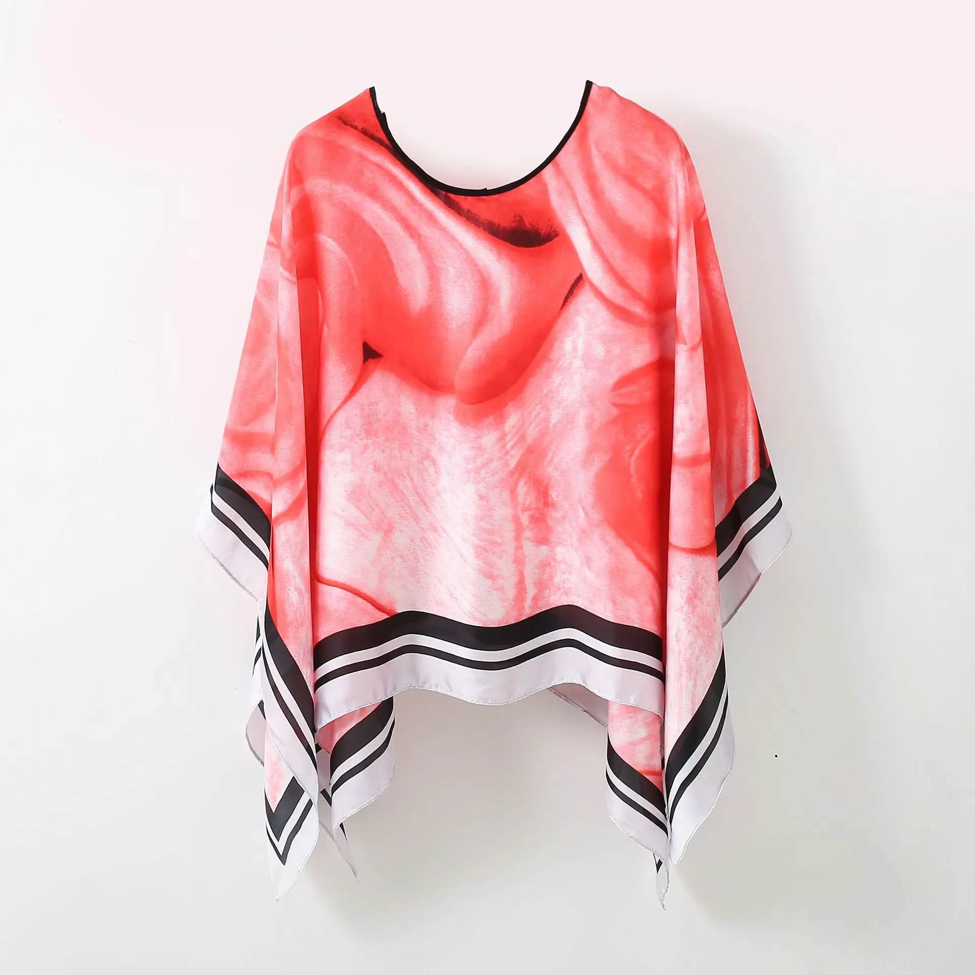2025 New Sunscreen Scarf for Women's High End Summer Thin and Versatile Printed Hoodie Shawl Scarf Beach Cape Gift P2