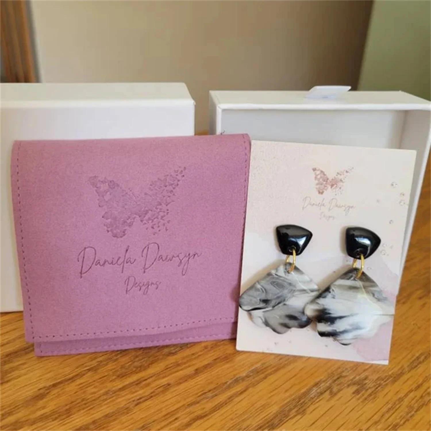 50pcs Grey Handmade Sliding Jewelry Box with Velvet Insert