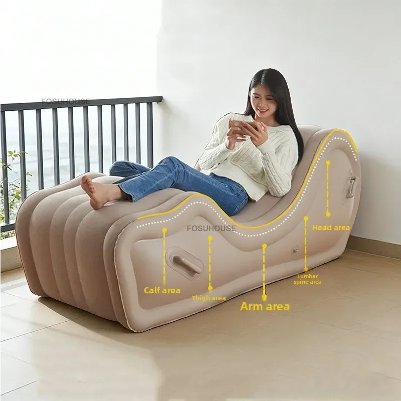 Inflatable Seating for Beach Camping Leisure Outdoor Portable Sofa Outdoor Air Mattress Lounge Cushion Lightweight Foldable