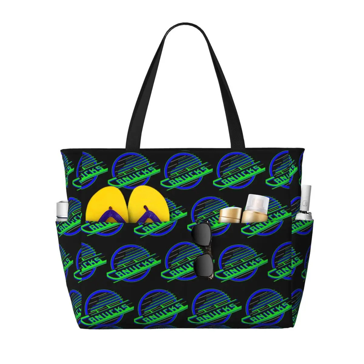 Vancouver Hockey Canucks Beach Tote Bag Sport Gym Yoga Duffle Large Tote Bag Women Travel Bag Fitness bag