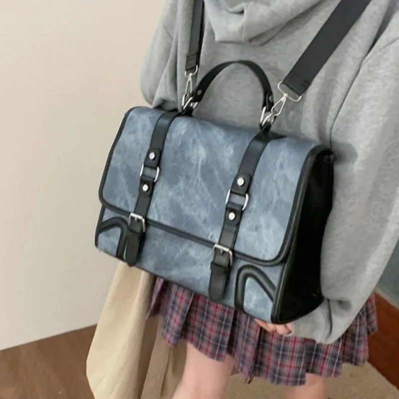 Casual Designer Hand Shoulder Bags Retro Woman Backpacks Pu Leather Big School Backpack Bags for Teenagers Girls