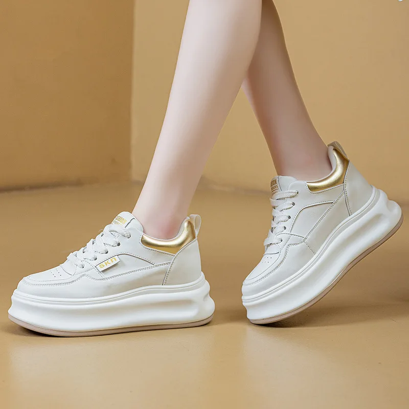 Board shoes 2026 spring thick soled women's versatile single shoes  sponge cake sports shoes for women
