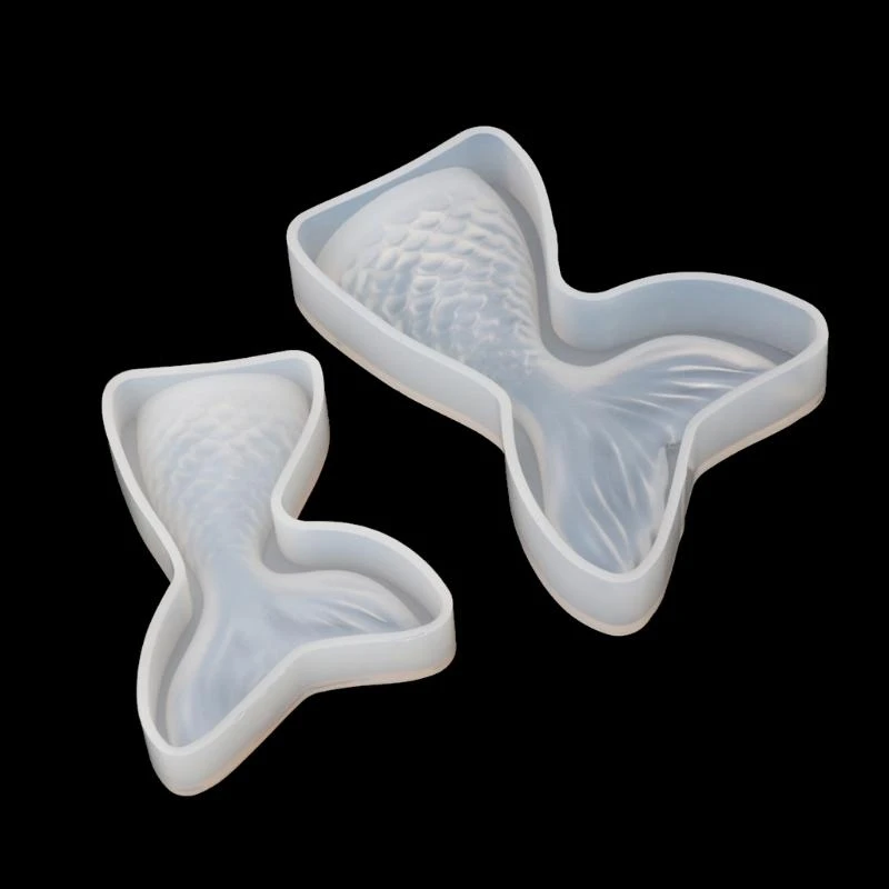 573B 3D Mermaid Tail Mould Seashell Silicone Mold for Cake Decoration Mermaid Theme Party Chocolate Baking DIY Crafts