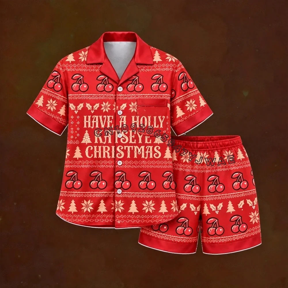 26 Womens Festive Have A Holy Christmas K.A.T.S.E.Y.E. Club Lara Symbol Ugly Christmas Pajama Set men WOMEN  Nightwear TRACKSUIT
