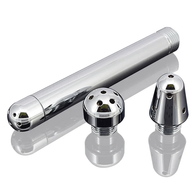1set Three-head Stainless steel Enemator Anal Douche Masturbation Tools Vaginal Anal Shower Enema Butt Clean Adult Sex Toys Tap