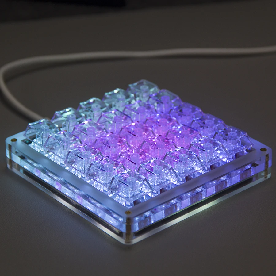 New LT25 5X5 Keyboard QMK VIA Firmware RGB Backlit Transparent Full keyboard Numpad DIY For MacOS Windows Wired Gaming pad