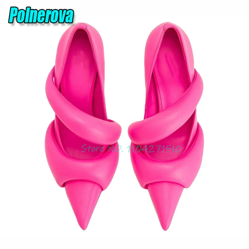 Sexy Pointed Toe High Heels for Women Summer New Shallow Solid Color Strange Heel Stiletto Pumps Fashion Party Runway Shoes