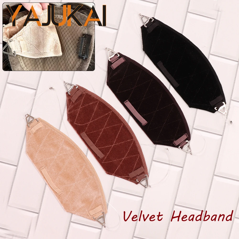 Invisible Velvet Wig Grip Headband With Fishwire Adjustable Non-Slip Hair Band Trim Soft Sticky Elastic Headband For Women