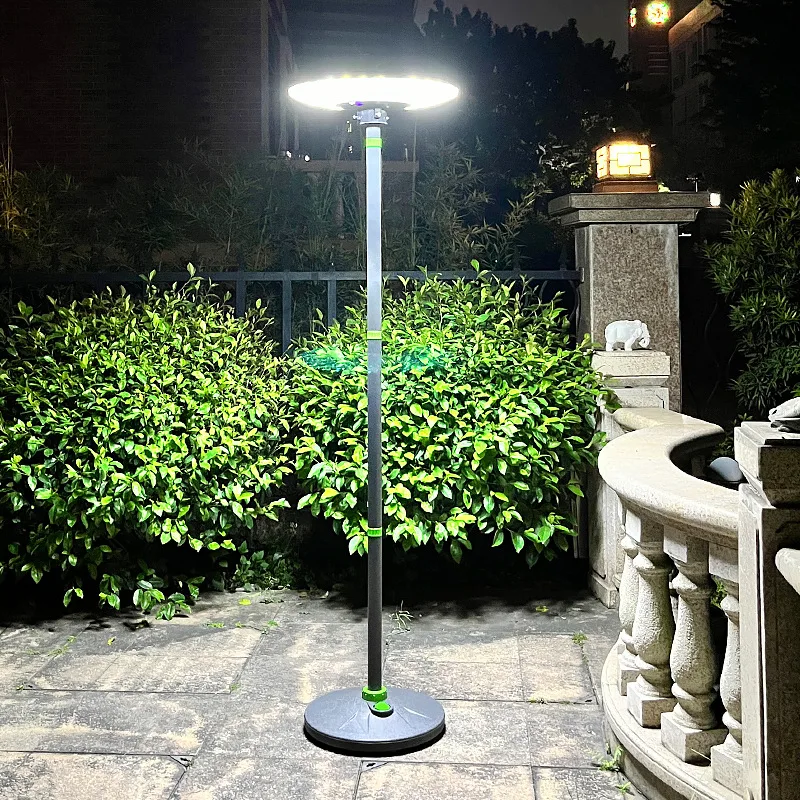 New Outdoor LED Solar Garden Lights IP65 Waterproof Movable Camping Lawn Lamp Removable Pole for Courtyard Layout Street