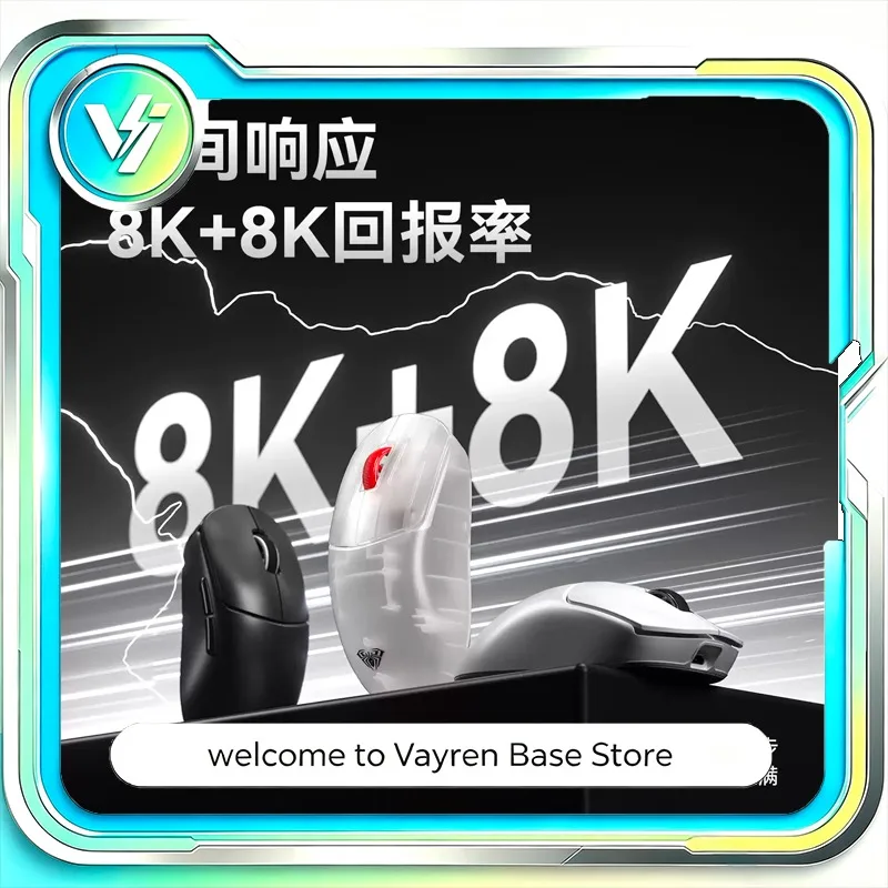 AULA for SC580 EVO Tri Mode Gaming Mouse Dual 8K AL530 Chip 500mAh Lightweight Ergonomic for Medium Large Hands PC Esports