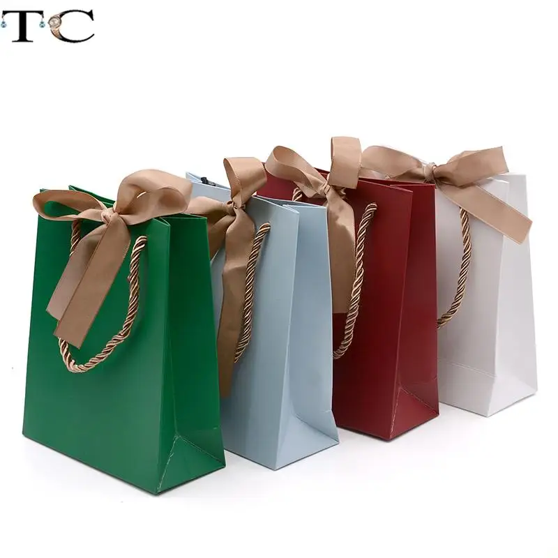 Handbag New Creative Packaging Jewelry Bags Bow Paper Bag Handbag Gift Jewelry Exhibitors Jewelry Bag Gift Bag