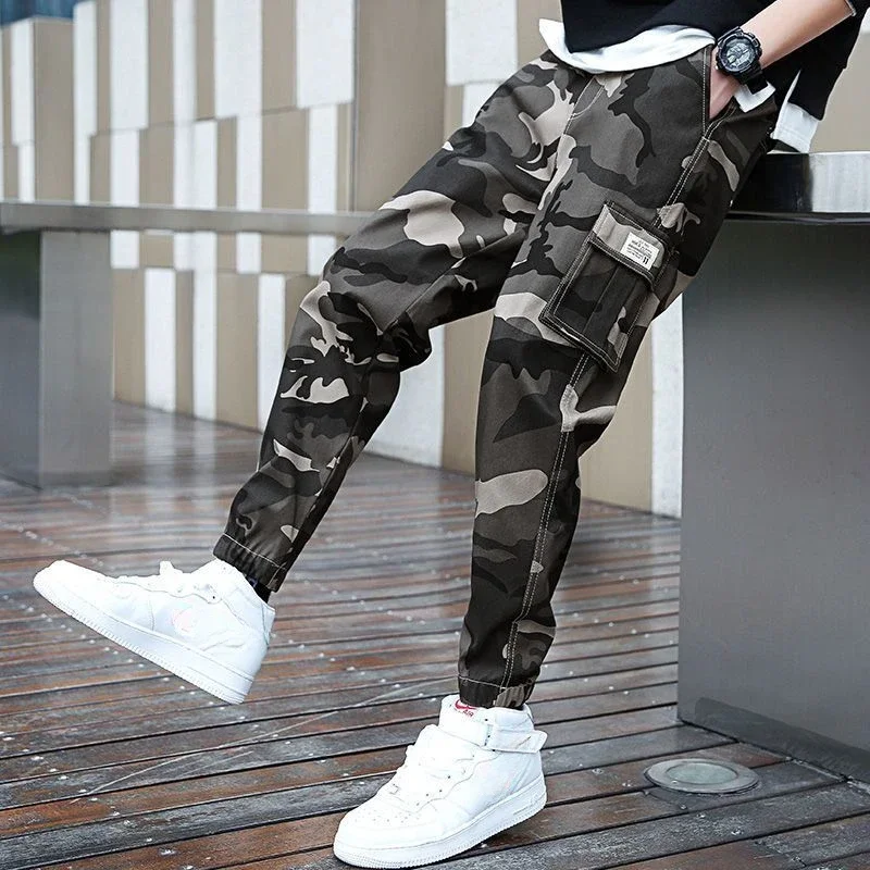 Work Wear Trousers Man Camo Big Size Spring Summer Camouflage Cargo Pants for Men Nylon High Quality Cotton Long Loose Luxury