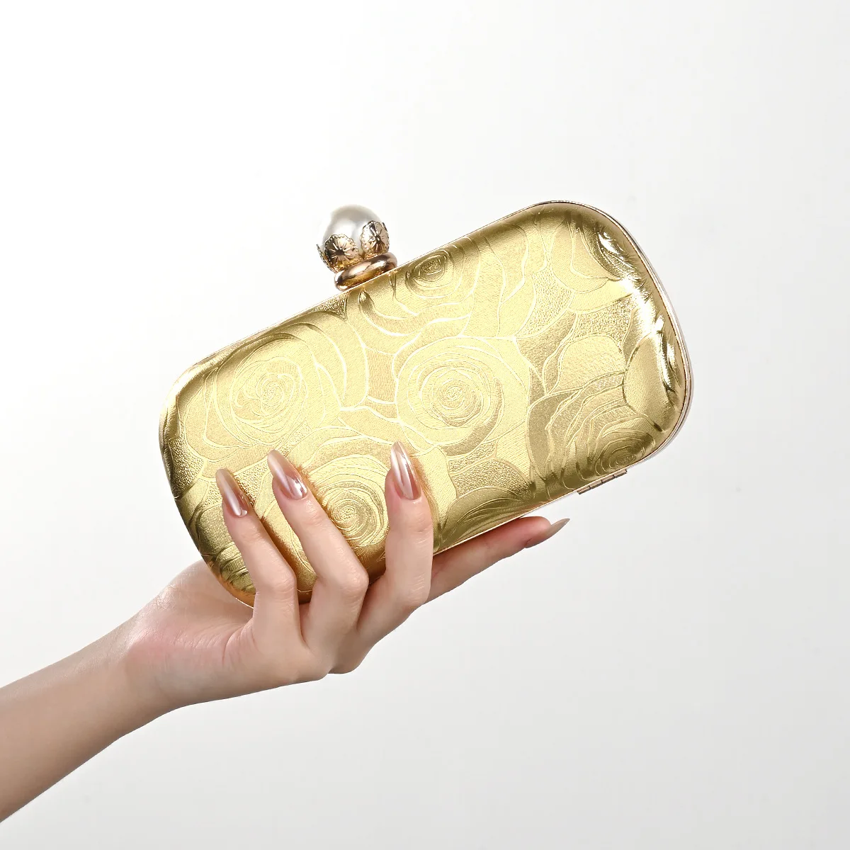 Pearl dinner pu niche fashion clutch  light luxury cheongsam dress  single shoulder oblique span women's bag