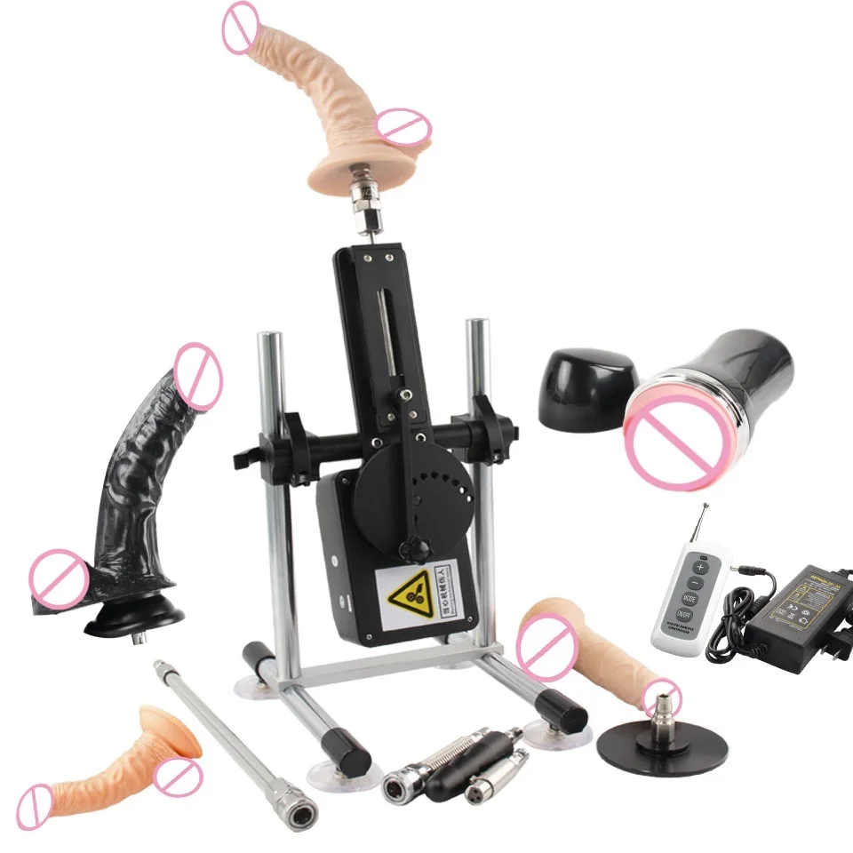 DTSUDU 70W Mute Sex Machine with Vac-U-Lock Didlo Attachments for Women and Men Masturbator Vibrator Adult Sex Toys