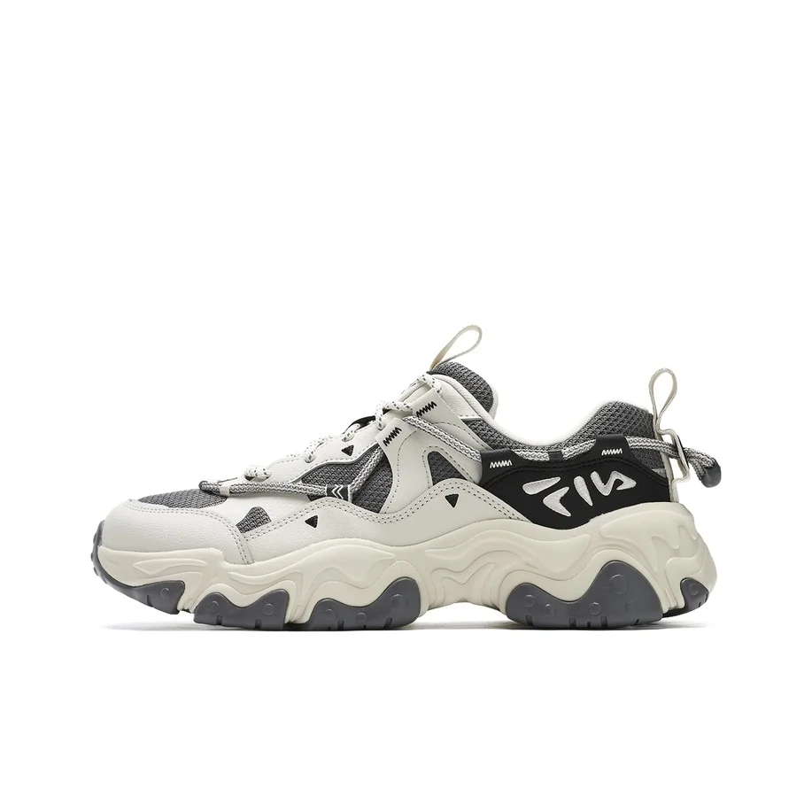 FILA RUNNING Textile, Synthetic Leather Low top Running Shoes Men's White Gray F12M442115FAG