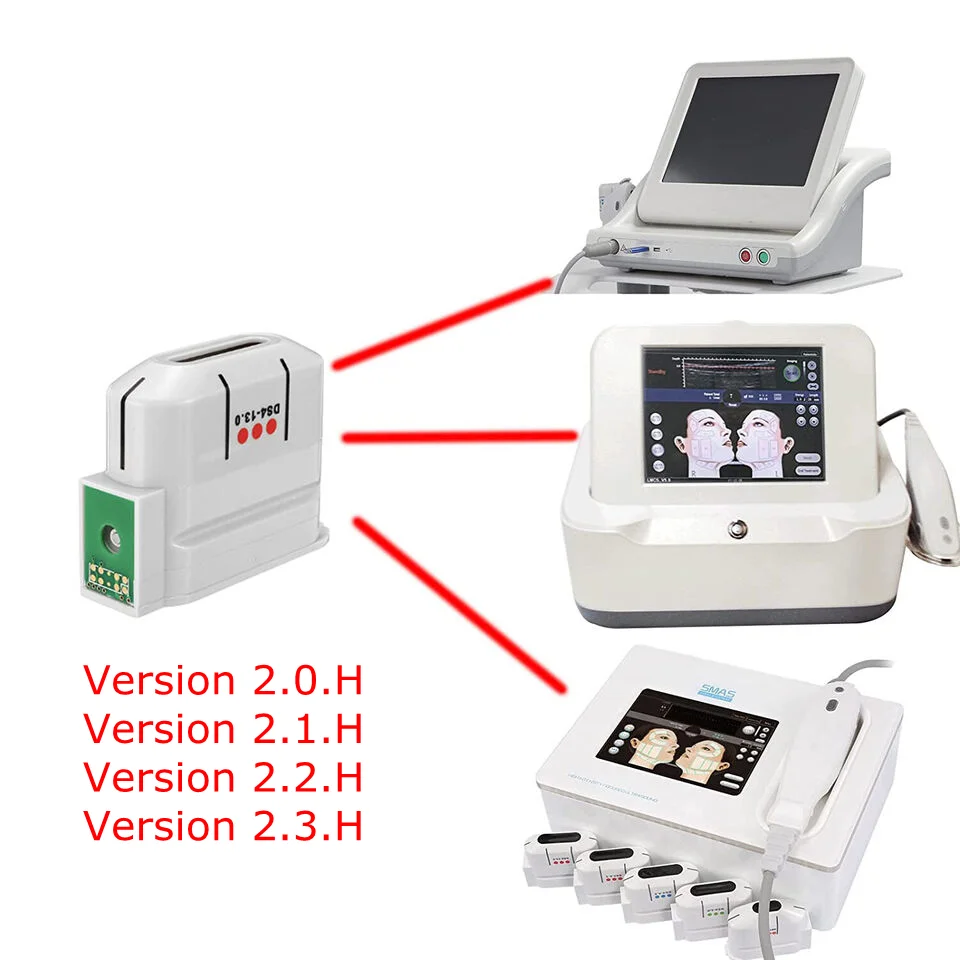 Version2.0.H HIFU Machine Ultrasound Face 10000 Shots Exchangeable Facial Body Vaginal Cartridge/Anti Aging HIFU Transducer