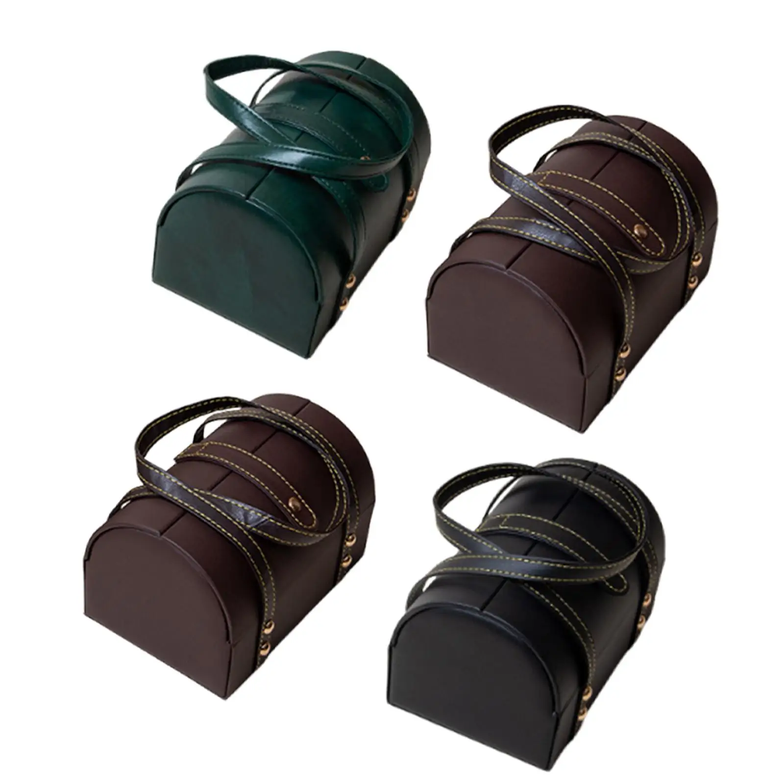 Bracelet Storage Box with Handle for Women Portable Jewelry Holder for Home