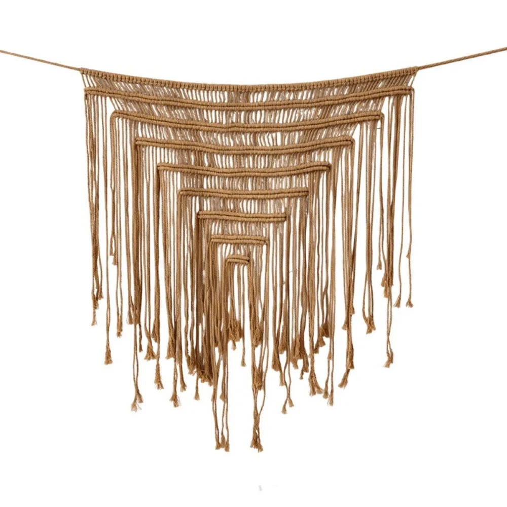 Hollow Out Tassel Waist Belt Irregular Design Mesh Material Boho Waist Belt Bikini Cover Up Style Fringe Detail