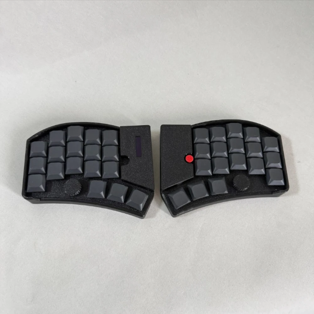 Pskeeb5-lite Split Keyboard Customized Wired Low Profile 35 Red Dots 3D Printing OLED QMK for Choc v1 Gamer Mechanical Keyboard