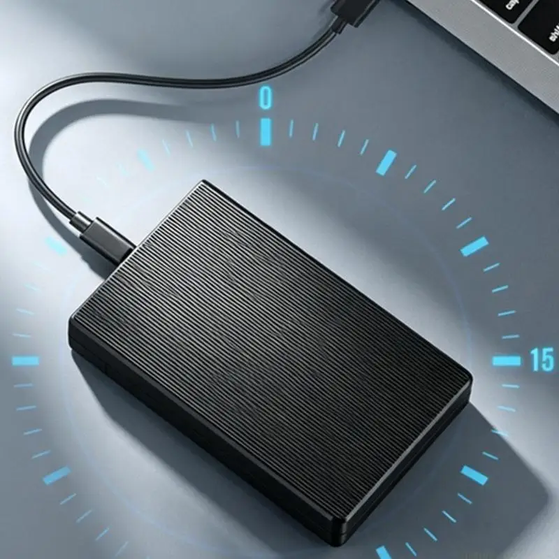Compact Hard Drive Enclosure for 2.5Inch Drive with Slide Cover, Storage Case for File Backups and Old Drive Use