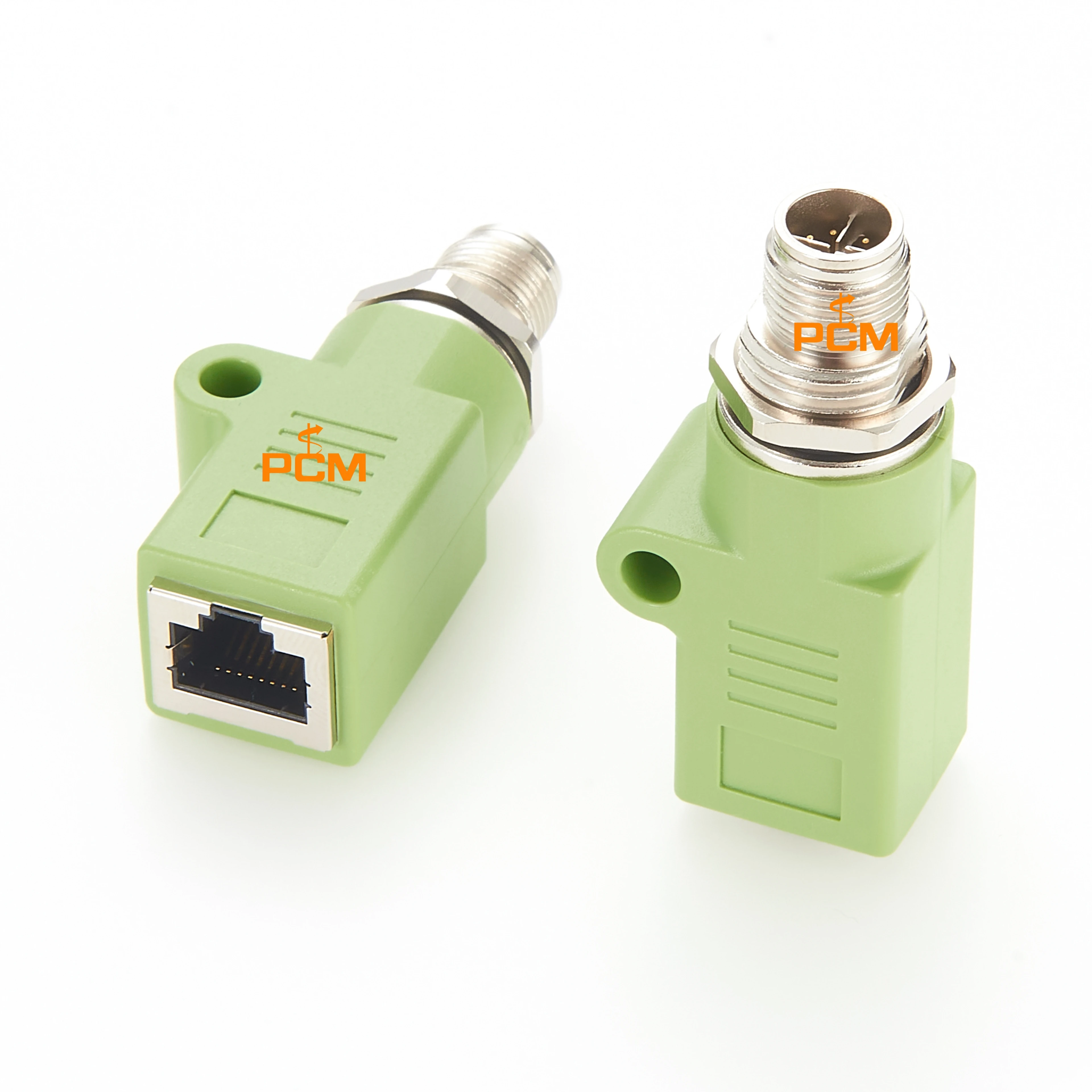 M12 8Pin X-type Plug to RJ45 Adapter Waterproof IP67 Ethernet M12 8Pin X-code Male/Female to RJ45 Sensor Connector Industrial