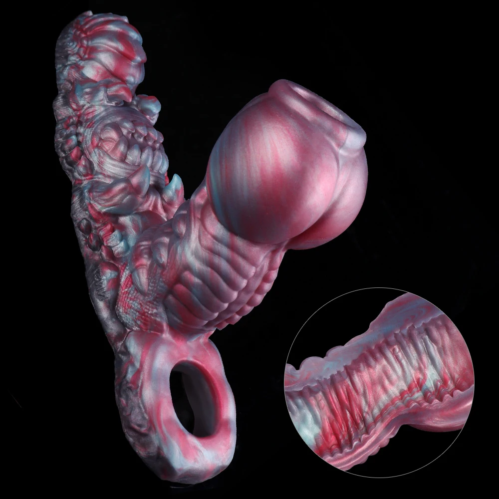NNSX Fantasy Dog Knot Penis Sleeve Lock Semen Cock Ring Cock Sheath for Man Girth Enhancer Vaginal Stimulation Couples Sex Toys
