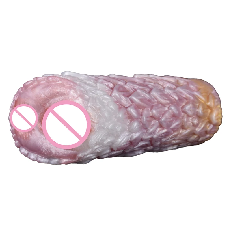 16*8.8cm Silicone Lotus Scaly Dragon Vagina Pocket Pussy Anal Male Masturbator Adult Sex Toys for Men Masturbation Cup Sexshop