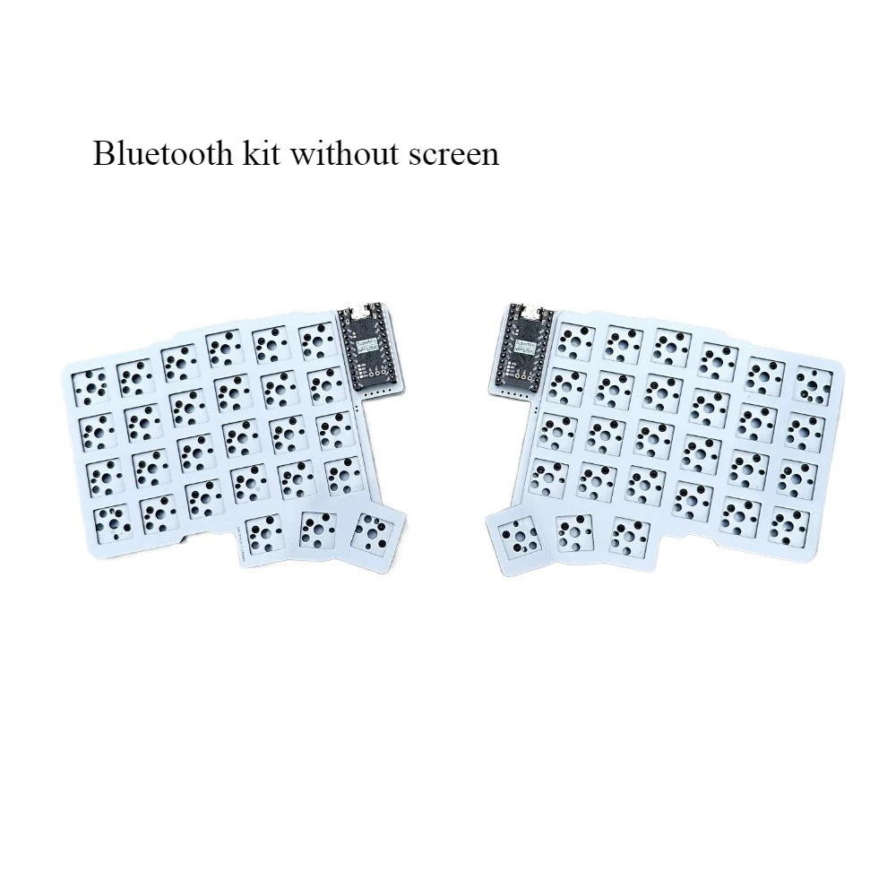Bluetooth Silakka 54 Keys Split Keyboard Kit ZMK Remap Wireless with Nice View Screen Nano V2 Chips