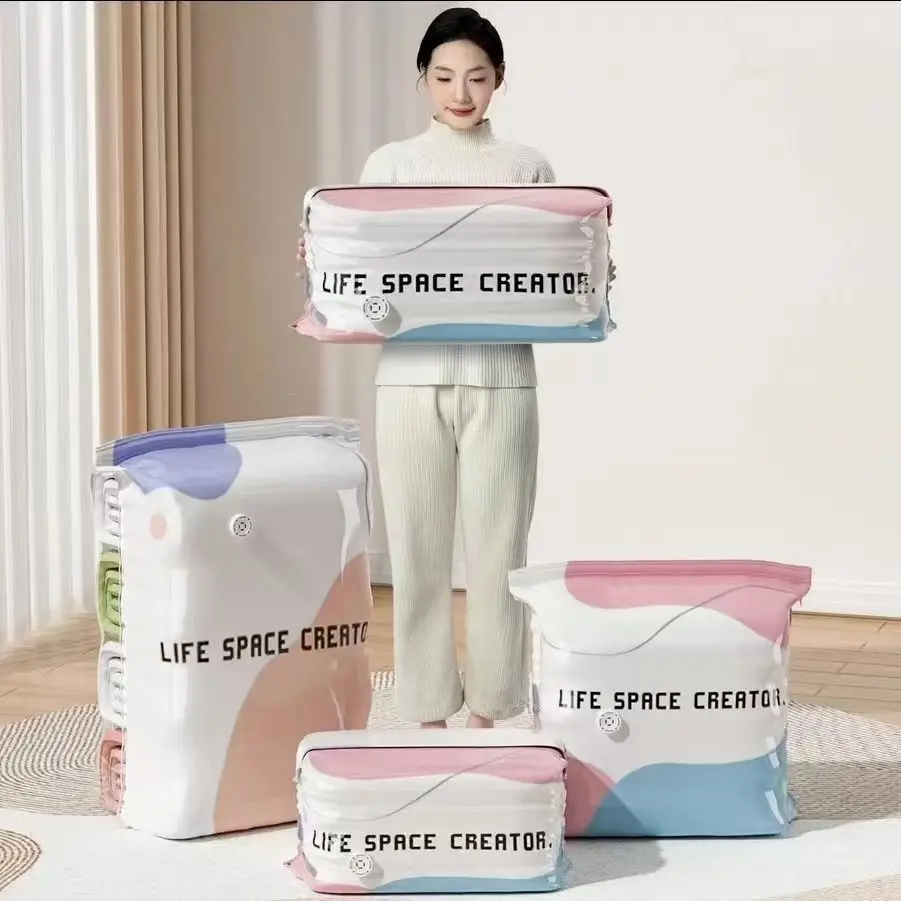 Thickened Three-Dimensional Vacuum Compression Bag for Clothes And Quilts No Need to Pump Air out Special Bag for down Jacket