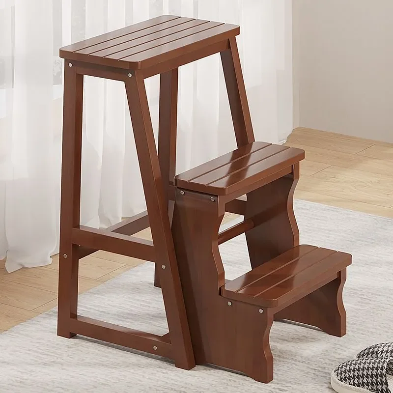 Household Folding Ladder Stool Herringbone Step Thickened Chair Dual Purpose Climbing Indoor Non Solid Wood Multi Functional