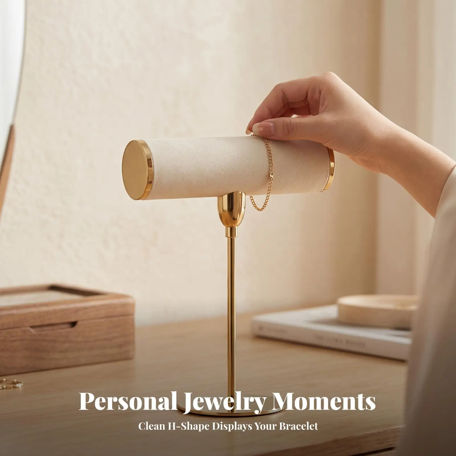 Bracelet Stand Elegant Jewelry Display Stand with Round Base Sturdy for Vanity