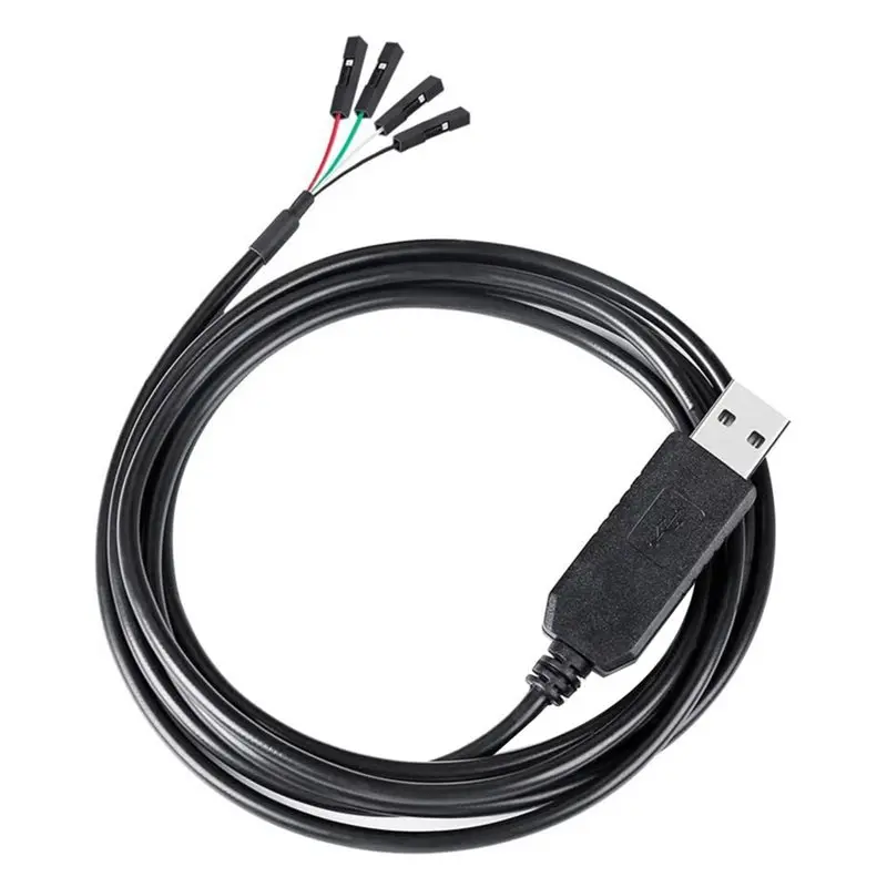 USB To TTL Serial 3.3V Adapter Cable TX RX Signal 4 Pins 0.1 Inch Pitch Female Socket 6Ft Length For Downloading Debugging