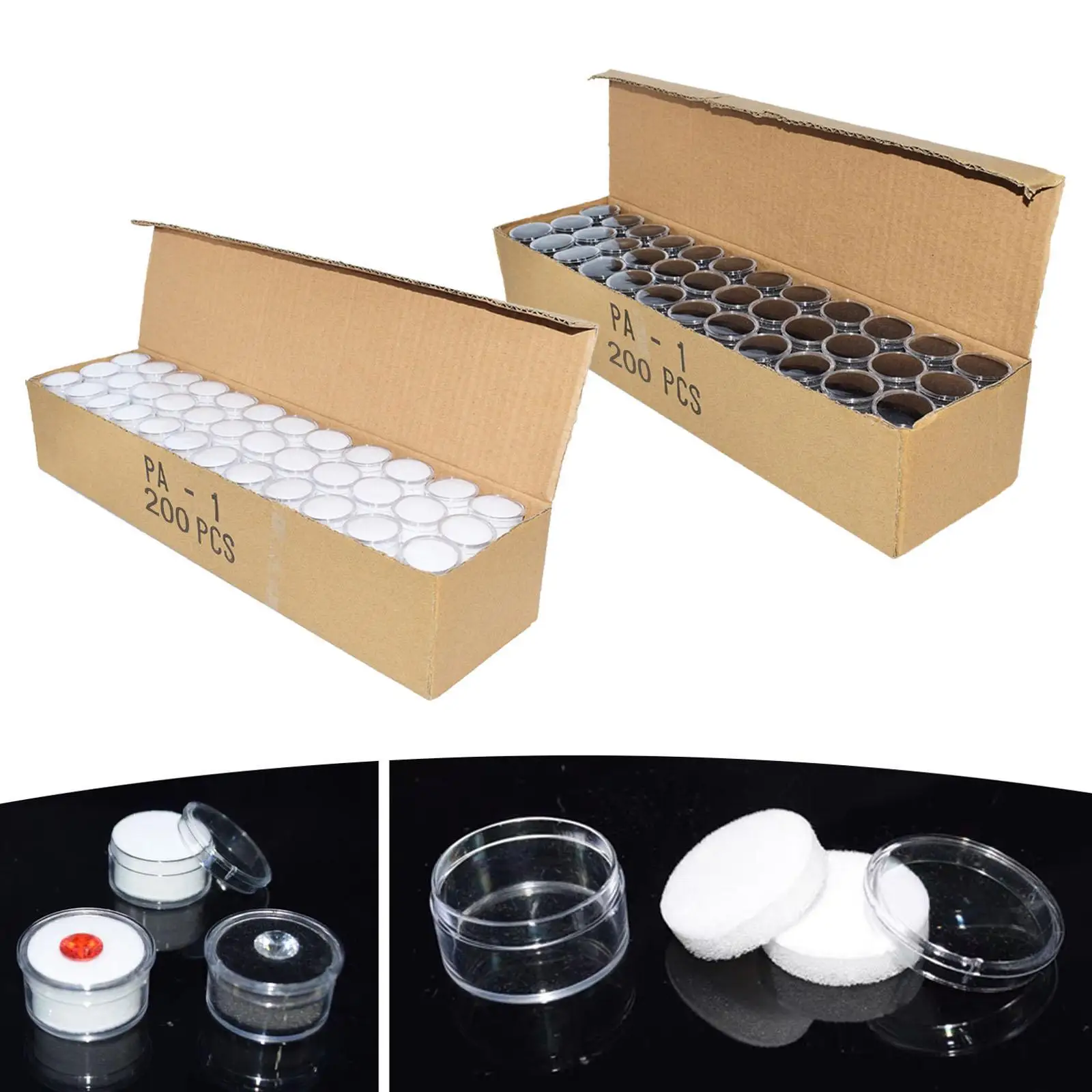 Small Empty Jewelry Storage Case Mini Loose Diamond Gemstone Holder Box Organizer for Custom Jewelry Packaging