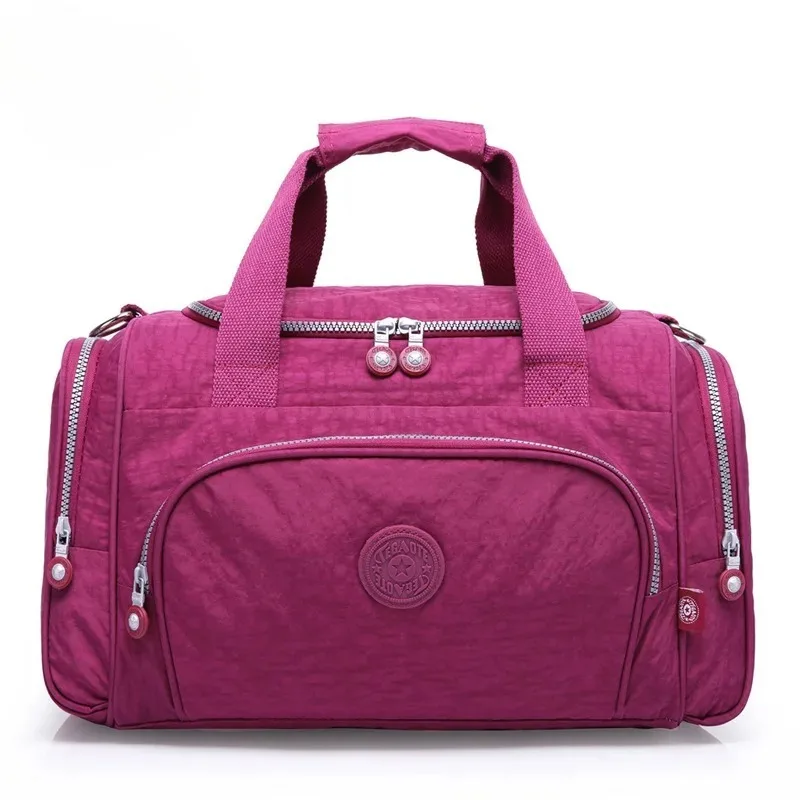 Lightweight Nylon Duffle Bag for Women, Travel Handbag Carry-On Luggage, Portable Overnight Weekender Bag