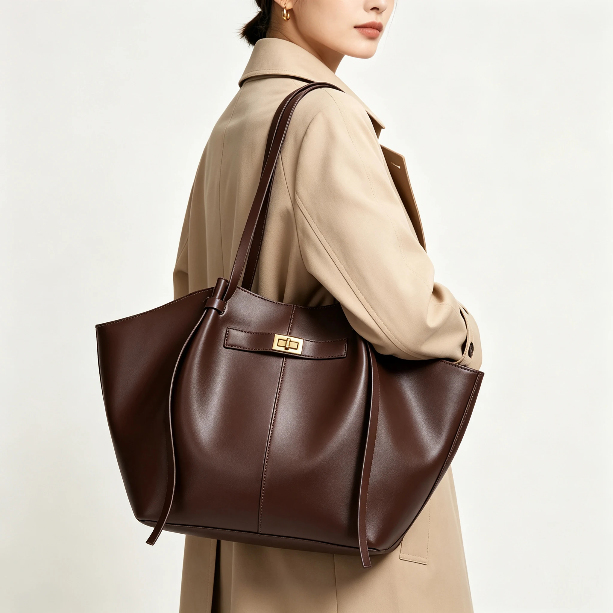 Tote Bag For Women Underarm Shoulder Bag Versatile Hobo Handbag Vegan Leather Casual Purse with Top Handle for Work & Dating