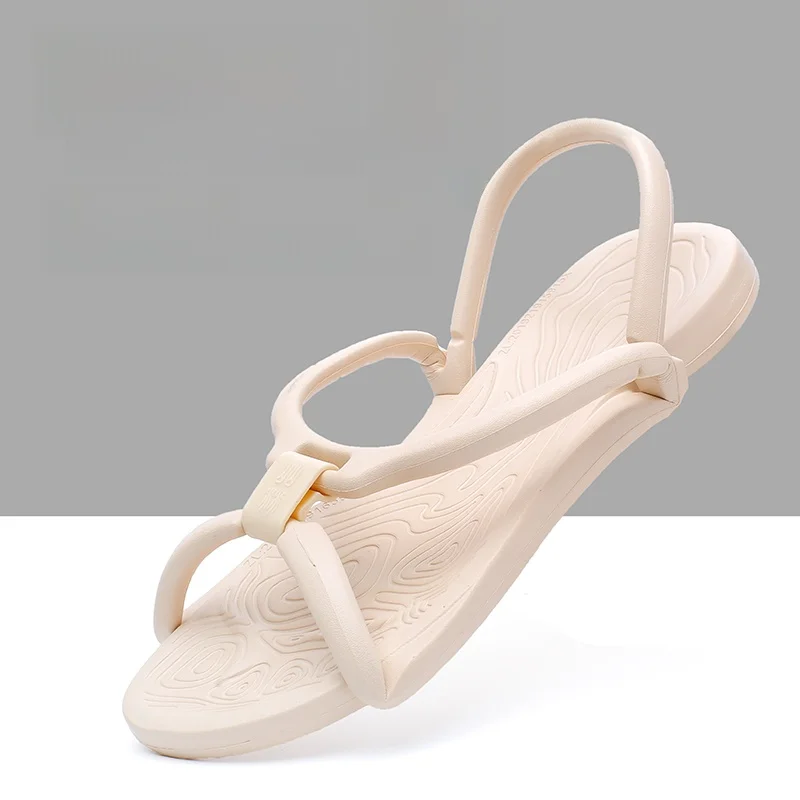 Portable Travel Couple Sandals Beach Anti-slip Deodorant Men's Flip Flops Stack One Word EVA Material Quick Dry Outdoor Shoes