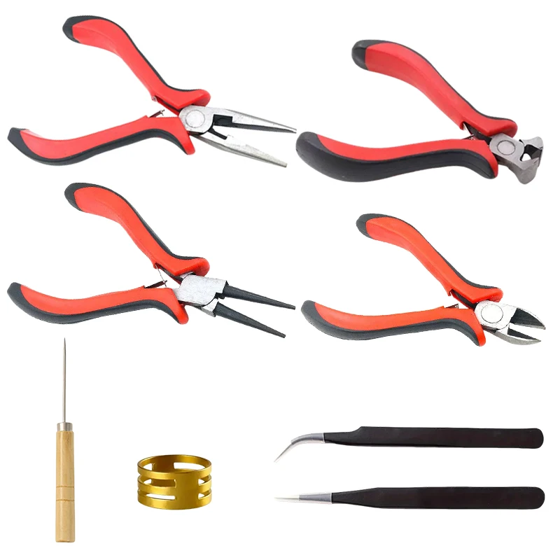 4/3/1pcs Red and Black Pliers, DIY Jewelry Pliers, Make and Repair Various Jewelry Accessories, DIY Essential Tools