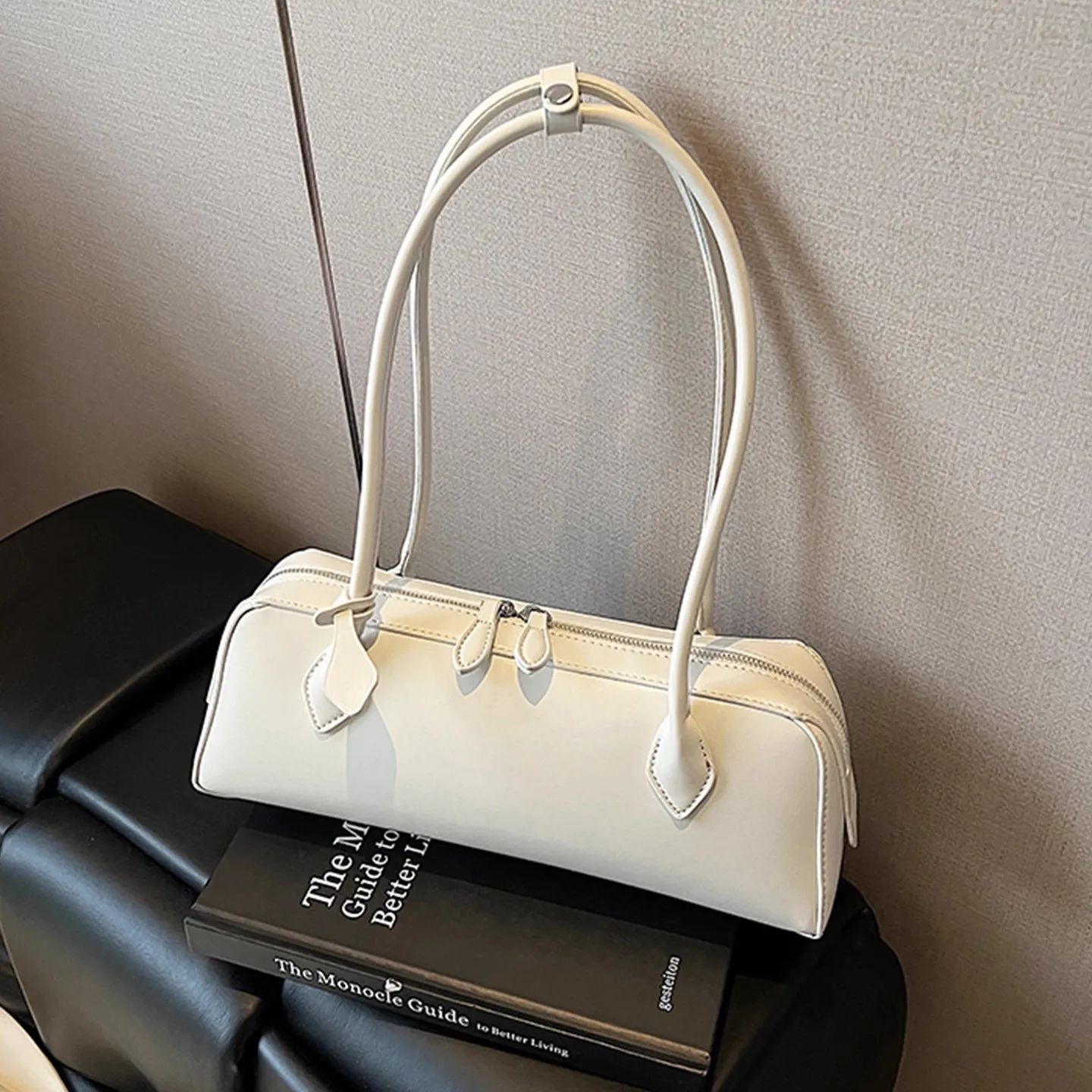 Korean Style Minimalist Design Handbag Women Leather Large Capacity Underarm Bag Ladies Fashion Premium Commute Shoulder Bag New