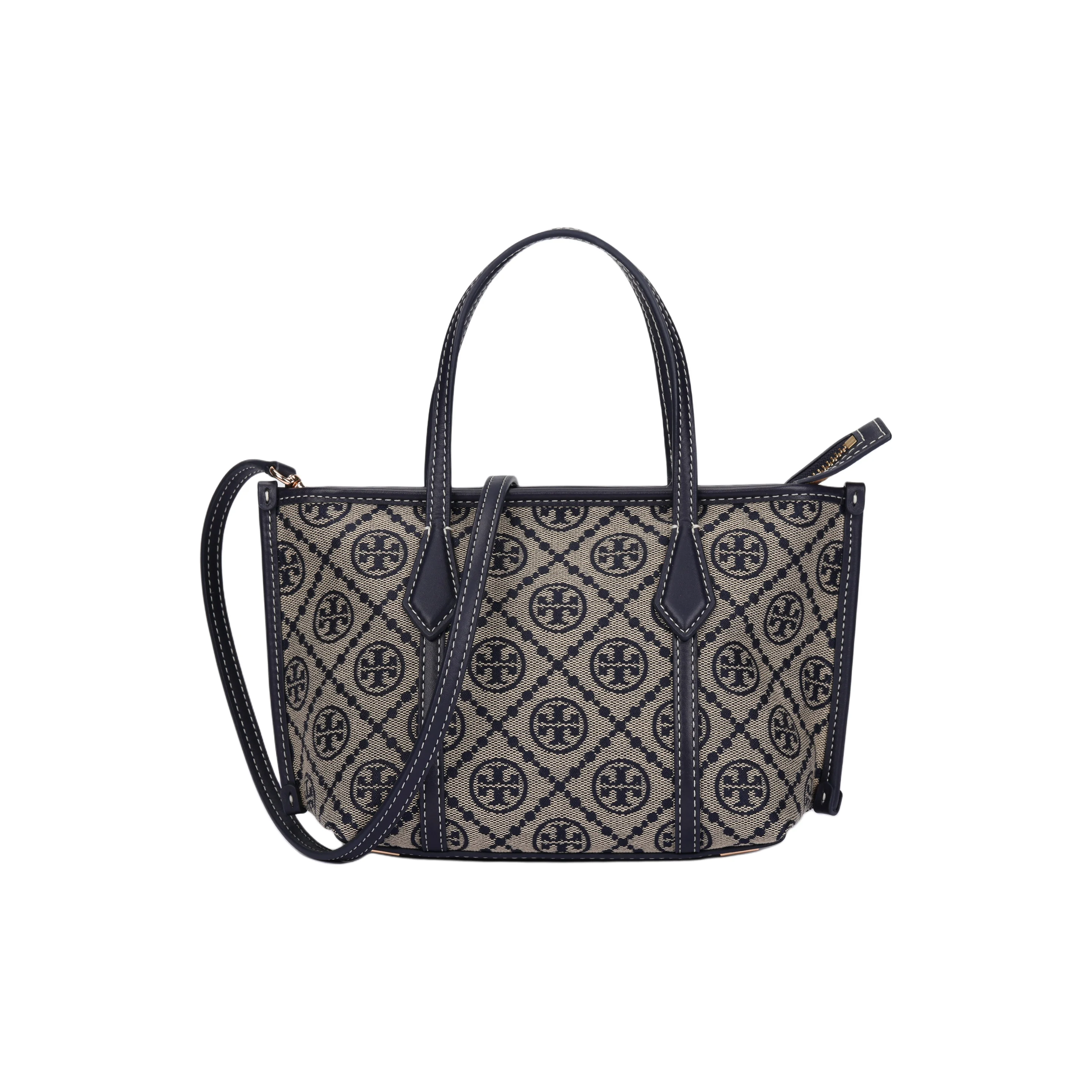 TORY BURCH Tory Burch T MonogramPerry Cotton Handbag Mini Women's Marine Blue 178177-405