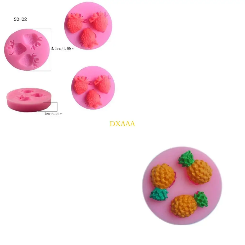 DXAA Stereo Grapes Silicone Mold Fish Shaped Molds Children DIY Casting