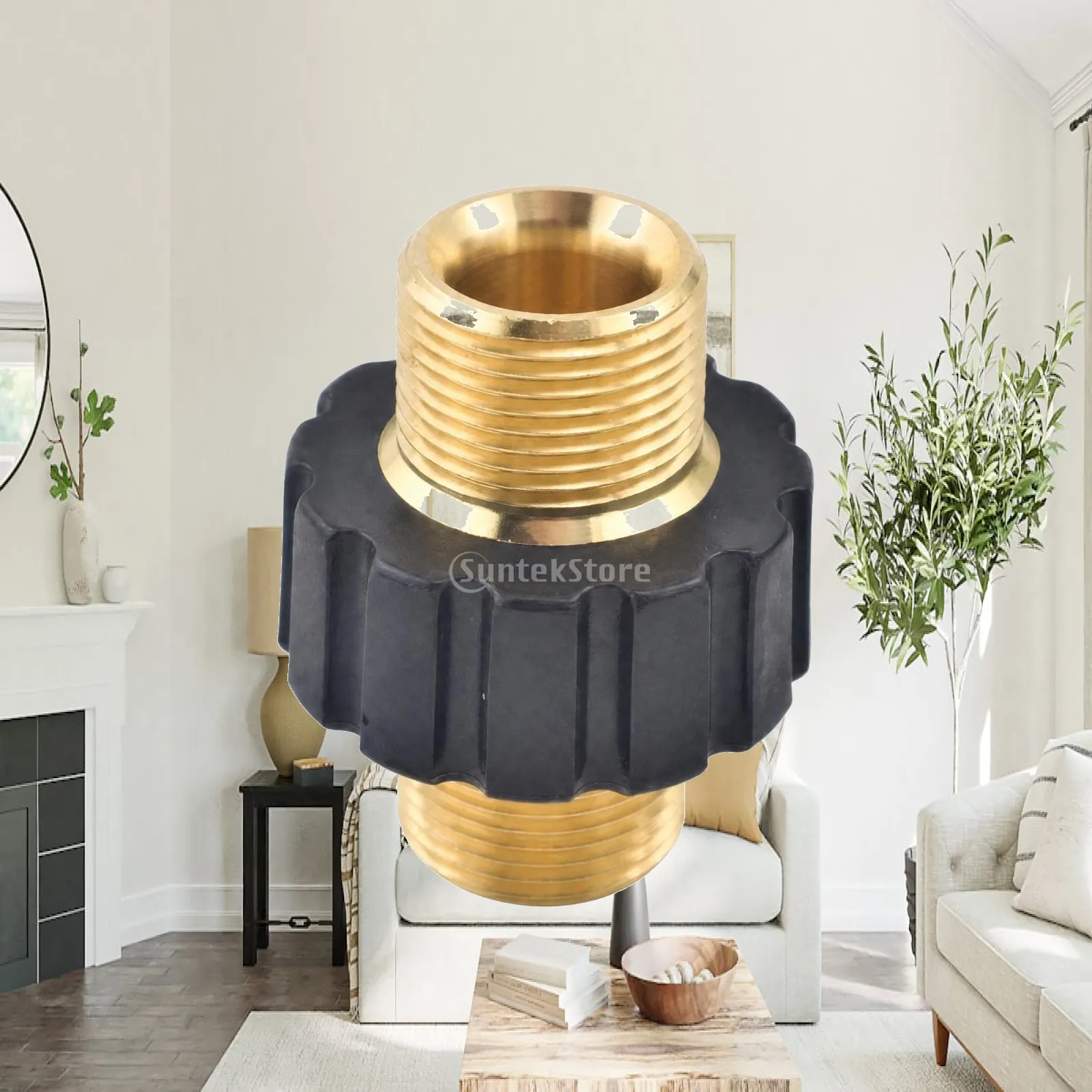 High-Pressure Washer Hose Adapter Fitting Leak-Proof Brass Hose Adapter with Grip Sleeve Quick-Connect Pressure Washer Fitting
