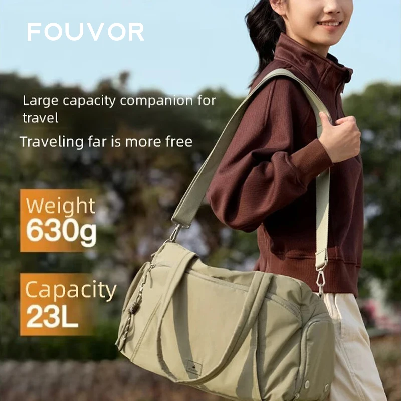 Fouvor 2026 Large Capacity Travel Bag Unisex Weekend Carry on Bags Lightweight Handbag Crossbody Bag Fashion Sports Bag 3082-15