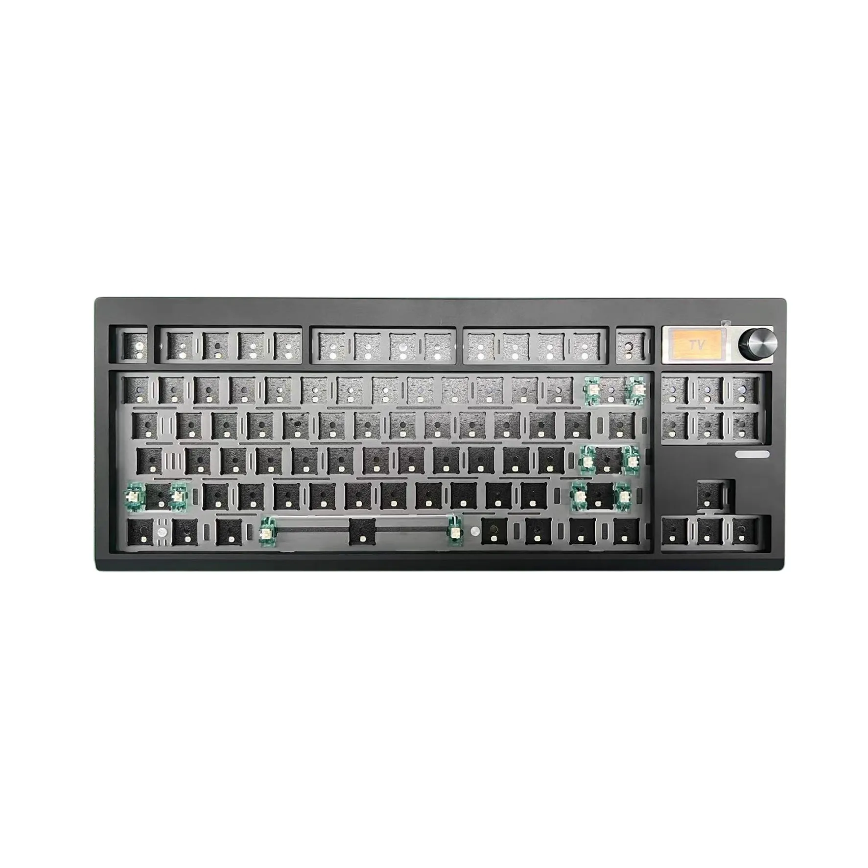 ZUOYA GMK87 TKL Mechanical Keyboards Kit 80% Hot-Swap 3Mode RGB Custom Gasket Mounted TFT LCD Screen Barebones Kit with DIY Knob
