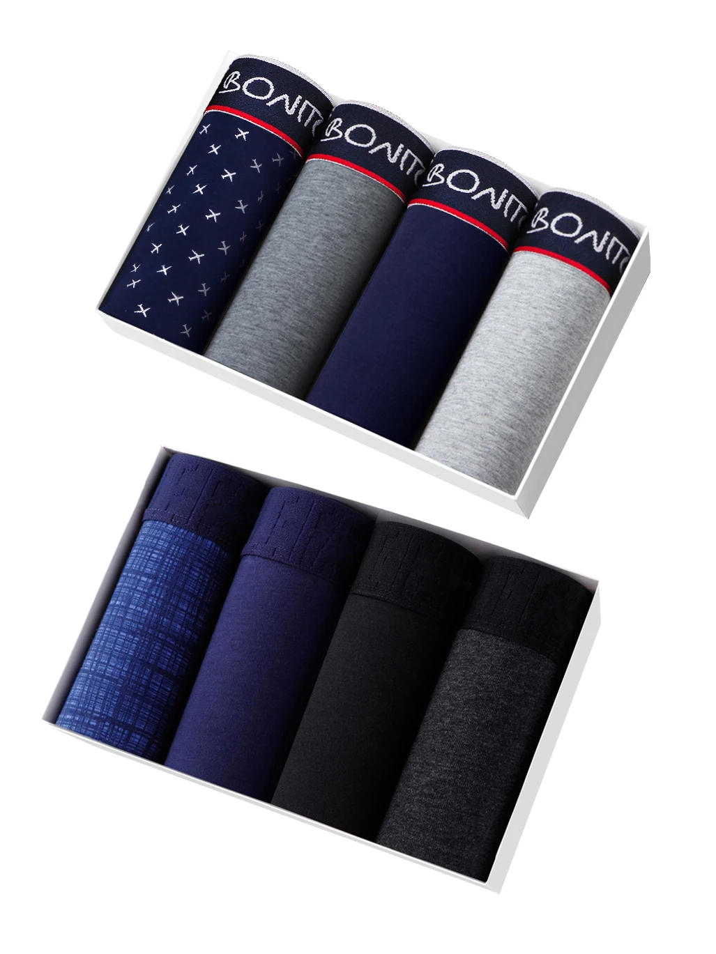 8pcs Boxer Shorts Cotton Men's Panties Luxury Men Underpants Boxer Briefs Classic Slip Underwear For Man Sexy Homme Set Lot